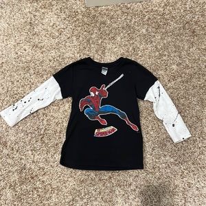 Custom made spider man long sleeve tee